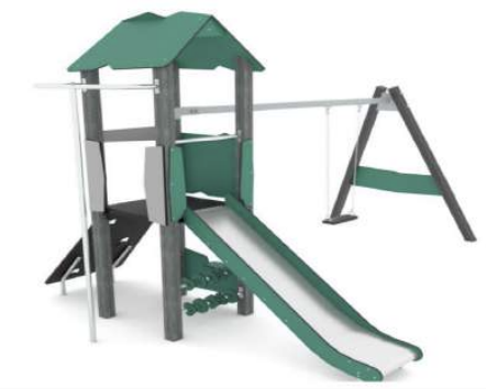 Детский игровой комплекс с качелей 3280x4740x3070 мм 10010 - фото 16