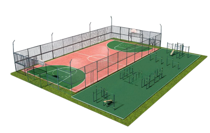 Атнивандальная воркаут-площадка 34000х11400 мм 10043 - фото 197