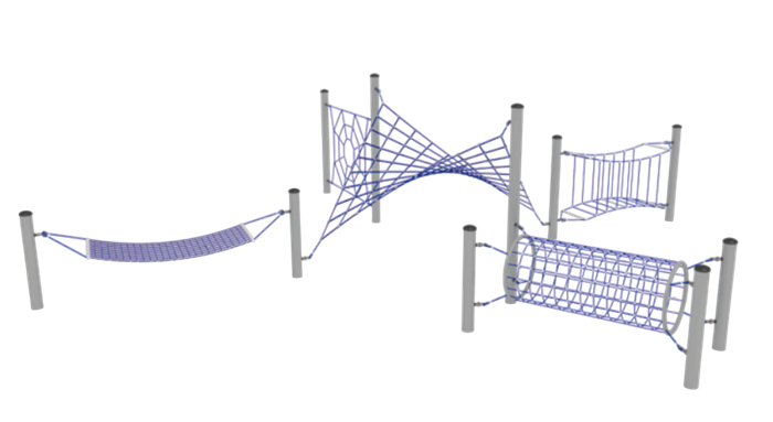 Троссовый комплекс 8900х8400х2200 мм 10106 - фото 300