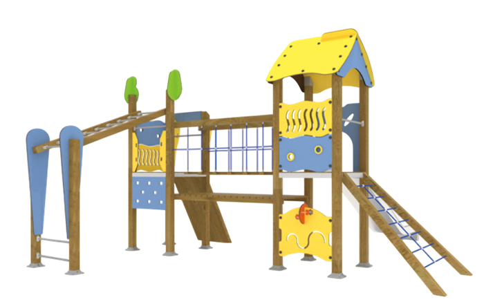 Детский игровой комплекс 6700х6000х3700 мм 10138 - фото 332