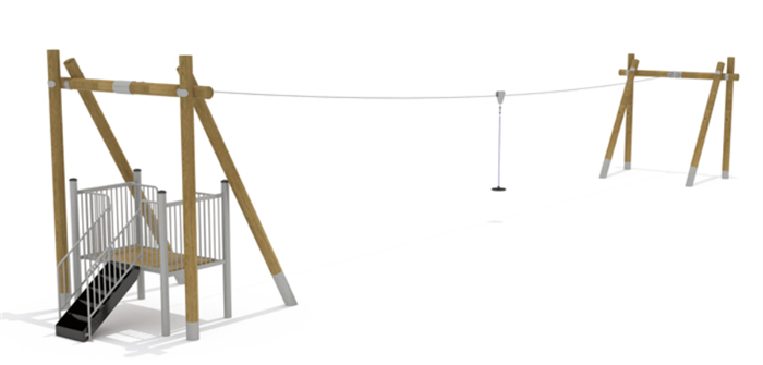 Зиплайн-комплекс 20500х3300х4000 мм 10153 - фото 351