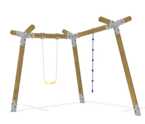 Качели с подвесом и канатом 4000х3500х3100 мм 10161 - фото 359