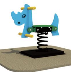 Качалка на пружине «Носорог» 730х340х740 мм 10185 - фото 389