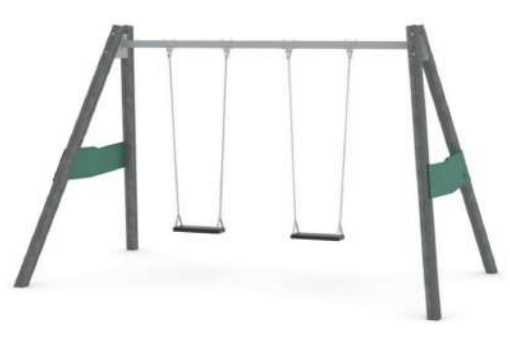 Качели с двумя подвесами 2250x3750x2750 мм 10024 - фото 50
