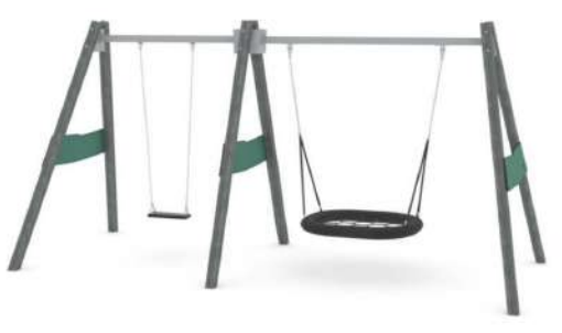 Качели «Гнездо с подвесом» 2300x5650x2750 мм 10026 - фото 52