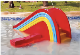 Детская водная горка 2700х2500х1200 мм 10278 - фото 710