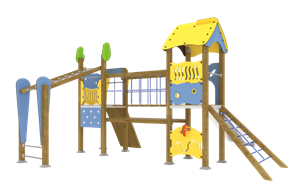 Детский игровой комплекс 6700х6000х3700 мм 10138