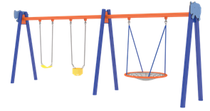 Качели «Гнездо с двумя подвесами» 6500х1200х2400 мм 10157