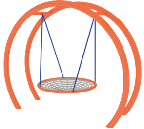 Качели «Гнездо» с подвесом 2800х1200х2200 мм 10160