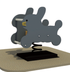 Качалка на пружине «Заяц» 640х380х700 мм 10188