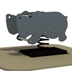 Качалка на пружине «Бегемот» 650х380х590 мм 10189