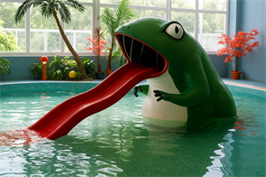 Детская водная горка 5600х2200х2500 мм 10276